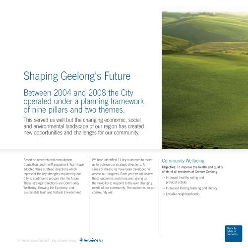 Annual Report 2008-2009 Summary - City of Greater Geelong