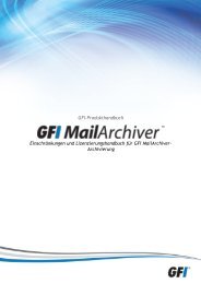 1 Postfacharchivierungseinschränkungen - GFI.com