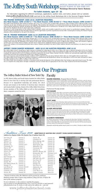 TheJoffrey South Workshops - Georgia College & State University