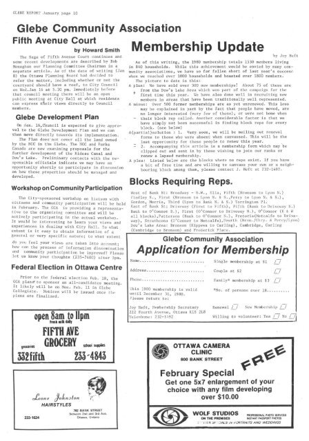 Glebe Report - Volume 8 Number 1 - January 1980