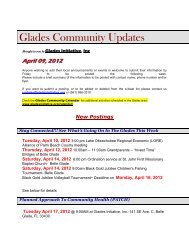 Glades Community Updates - The Glades Initiative