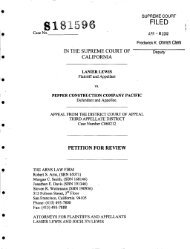 Lewis v. Pepper Construction Co. Pacific Petition for Review
