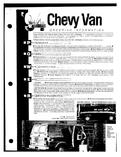 1994 Chevrolet G-Van - GM Heritage Center