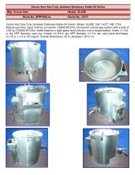 Vulcan Hart Steam Jacketed Kettle-60 Gallon