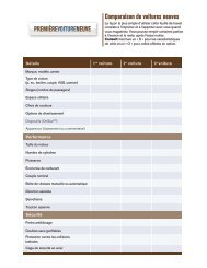 Comparaison de voitures neuves (en format PDF)