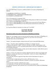 JOURNAL OFFICIEL DE LA RÉPUBLIQUE DE DJIBOUTI Loi n°201 ...