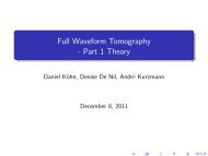 Full Waveform Tomography - Part 1 Theory