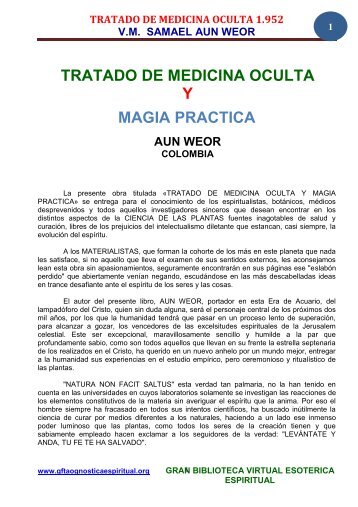 TRATADO DE MEDICINA OCULTA Y MAGIA PRACTICA - Gran ...