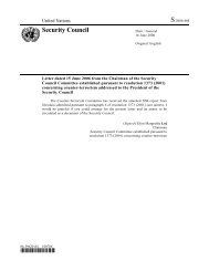 Counter-terrorism state report to the CTC, S/2006/404 - Geneva ...