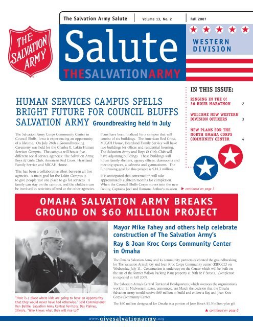 In this issue - Salvation Army