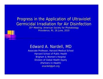 Progress in the Application of Ultraviolet Germicidal ... - GHDonline