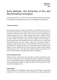 Ore Extraction and Rock Breaking Techniques R ... - Geevor Tin Mine