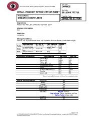 retail product specification sheet corncs 5011766 777711 05011766 ...