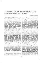 A Veteran's Re-Adjustment and Extensional Methods