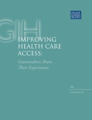 Improving Health Care Access - GIH - Grantmakers In Health