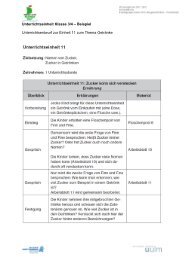 Unterrichtseinheit Klasse 3/4 – Beispiel Unterrichtsentwurf zur ...