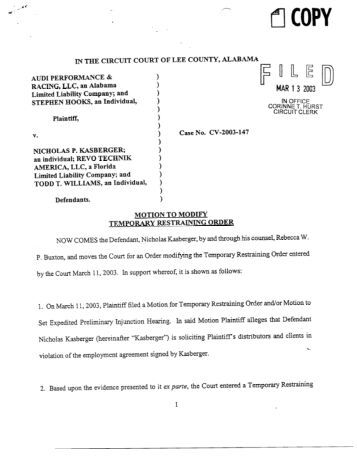 affidavit samples