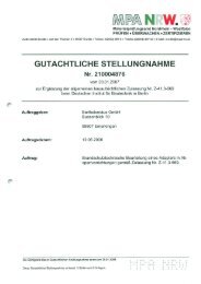 Gutachterliche Stellungnahme MPA Erwitte - geba Brandschutz