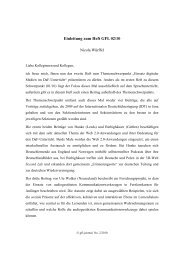 Einleitung zum Heft GFL 02/10 - GFL-Journal