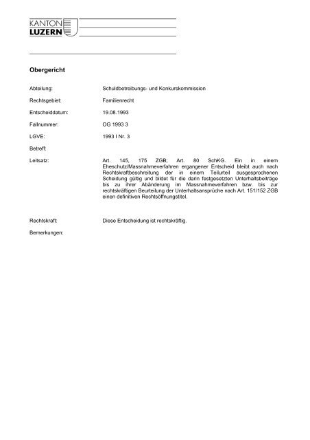 Obergericht Gerichte