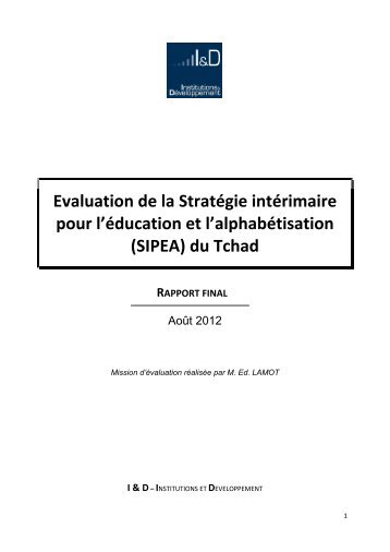 (SIPEA) du Tchad - Global Partnership for Education