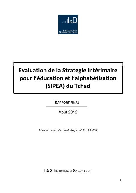 (SIPEA) du Tchad - Global Partnership for Education