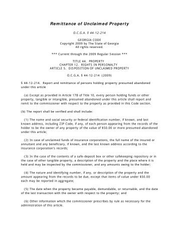 State Of Kentucky Unclaimed Property Reporting State Of Kentucky Unclaimed Property Reporting