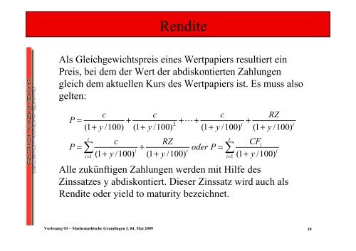 Vorlesung 03 - Mathematische Grundlagen I - Gesamtbanksteuerung