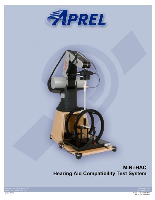 MiNi-HAC Hearing Aid Compatibility Test System - APREL ...