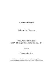 Antoine Brumel Missa Sex Vocum - Goldberg Stiftung