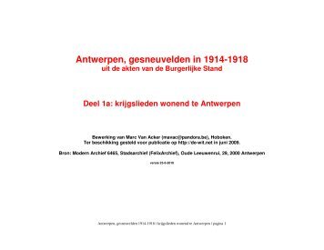 krijgslieden wonend te Antwerpen - Geneaknowhow.net