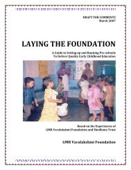 LAYING THE FOUNDATION - GMR