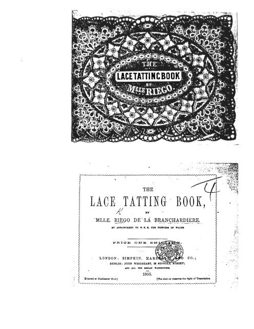 Riego 08 The Lace Tatting Book