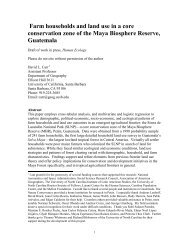 Farm households and land use in a core conservation zone of the ...