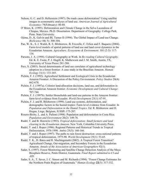 Farm households and land use in a core conservation zone of the ...