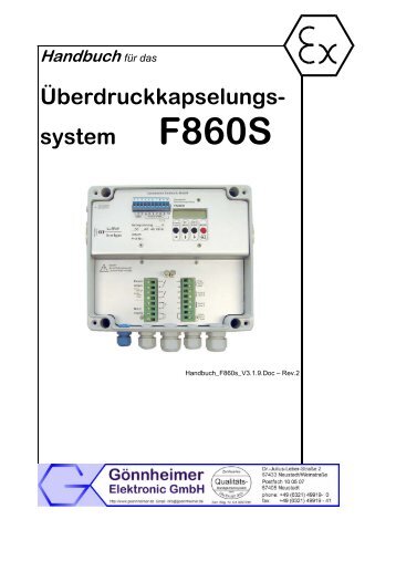 Handbuch für das Überdruckkapselungs- system ... - Goennheimer.de