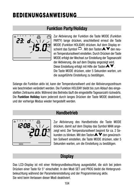 CRONOTERMOSTATO A RELÈ DA INCASSO - Gewiss