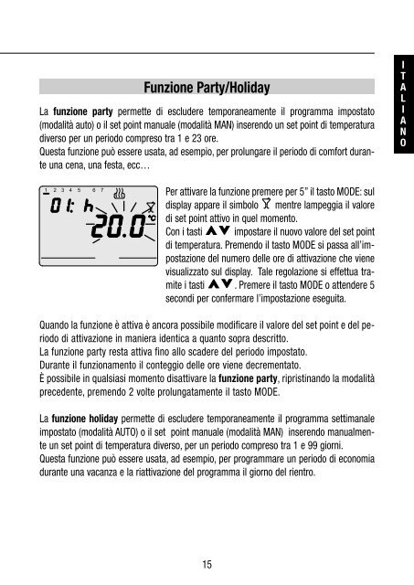 CRONOTERMOSTATO A RELÈ DA INCASSO - Gewiss