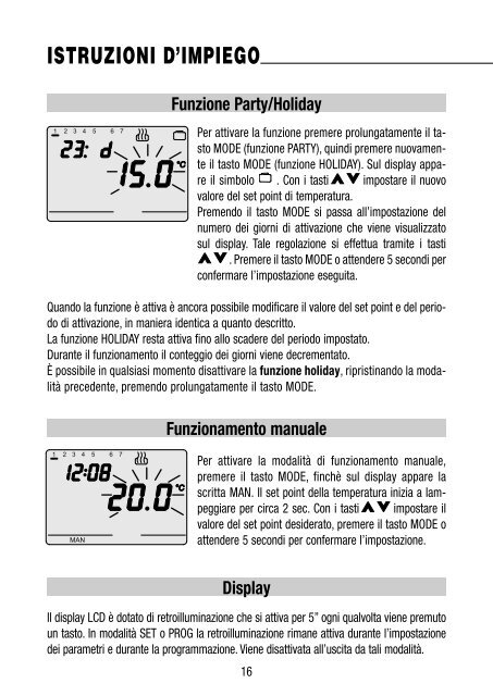 CRONOTERMOSTATO A RELÈ DA INCASSO - Gewiss