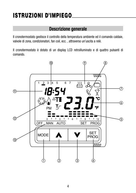 CRONOTERMOSTATO A RELÈ DA INCASSO - Gewiss