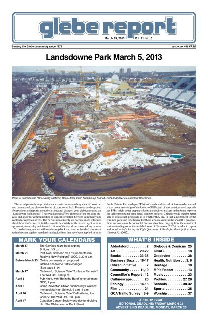 March 15, 2013 - Glebe Report