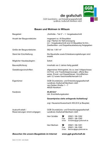 Bauen und Wohnen in Wilsum - und Entwicklungsgesellschaft ...