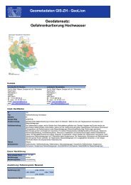Gefahrenkartierung Hochwasser - GIS-ZH - Kanton Zürich