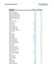 International Rate Sheet