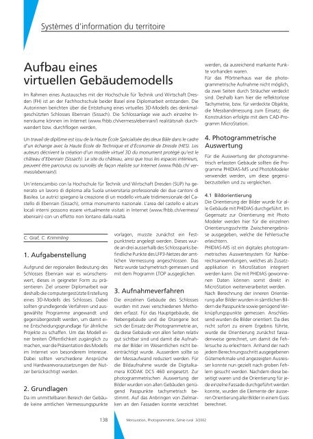 Aufbau eines virtuellen Gebäudemodells