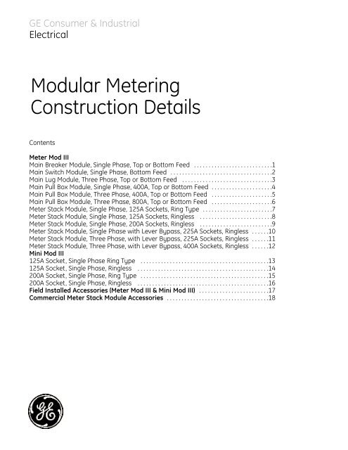 Modular Metering Construction / PDF 1035kb - GE Energy