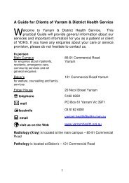 YDHS Client Information Booklet (396kb pdf) - GHA Central