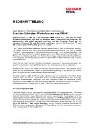 Schweizer Werbefenster DMAX - Goldbach Media