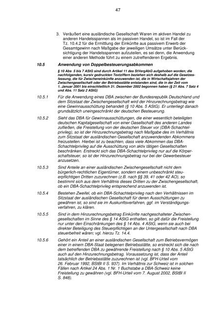 Grundsätze zur Anwendung des Außensteuergesetzes