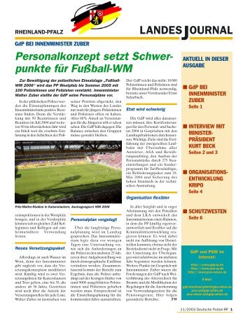 Journal November 2003 - gdp-deutschepolizei.de